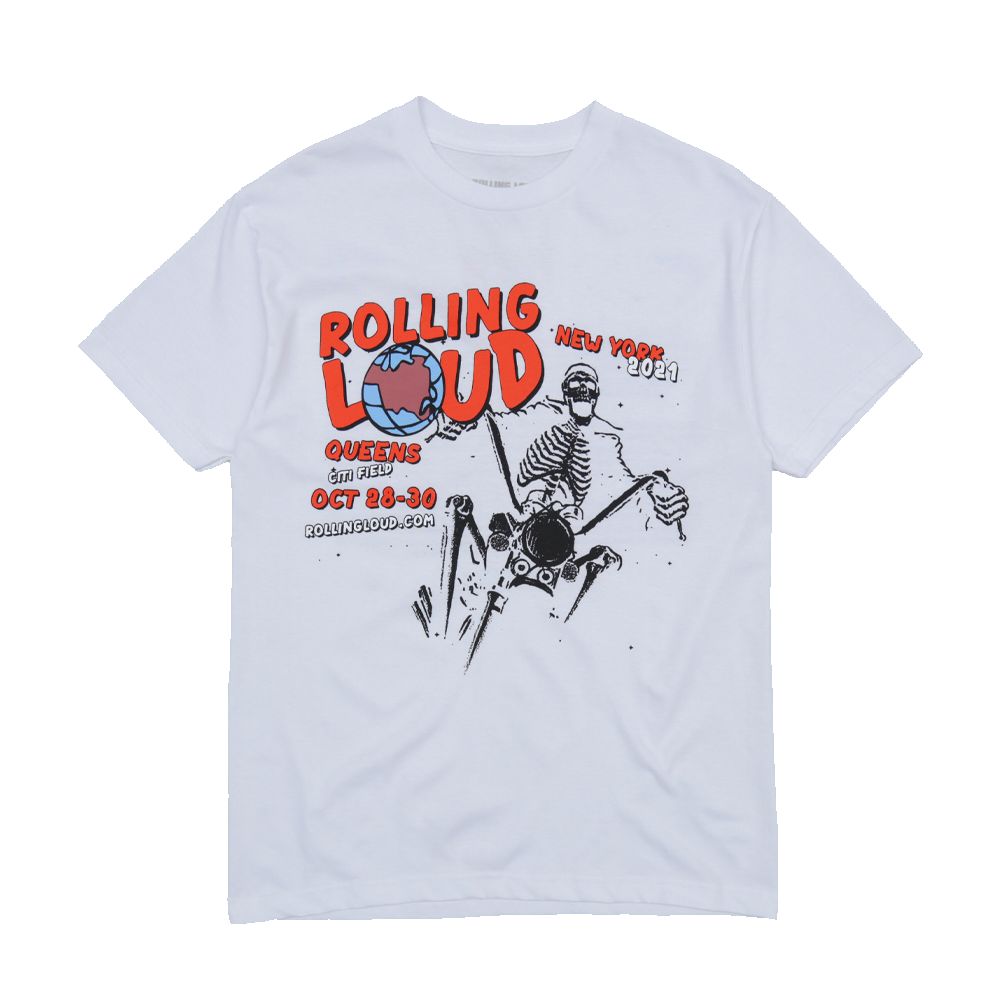NYC Riders White 2021 Tee sold by Rolling Loud Merch
