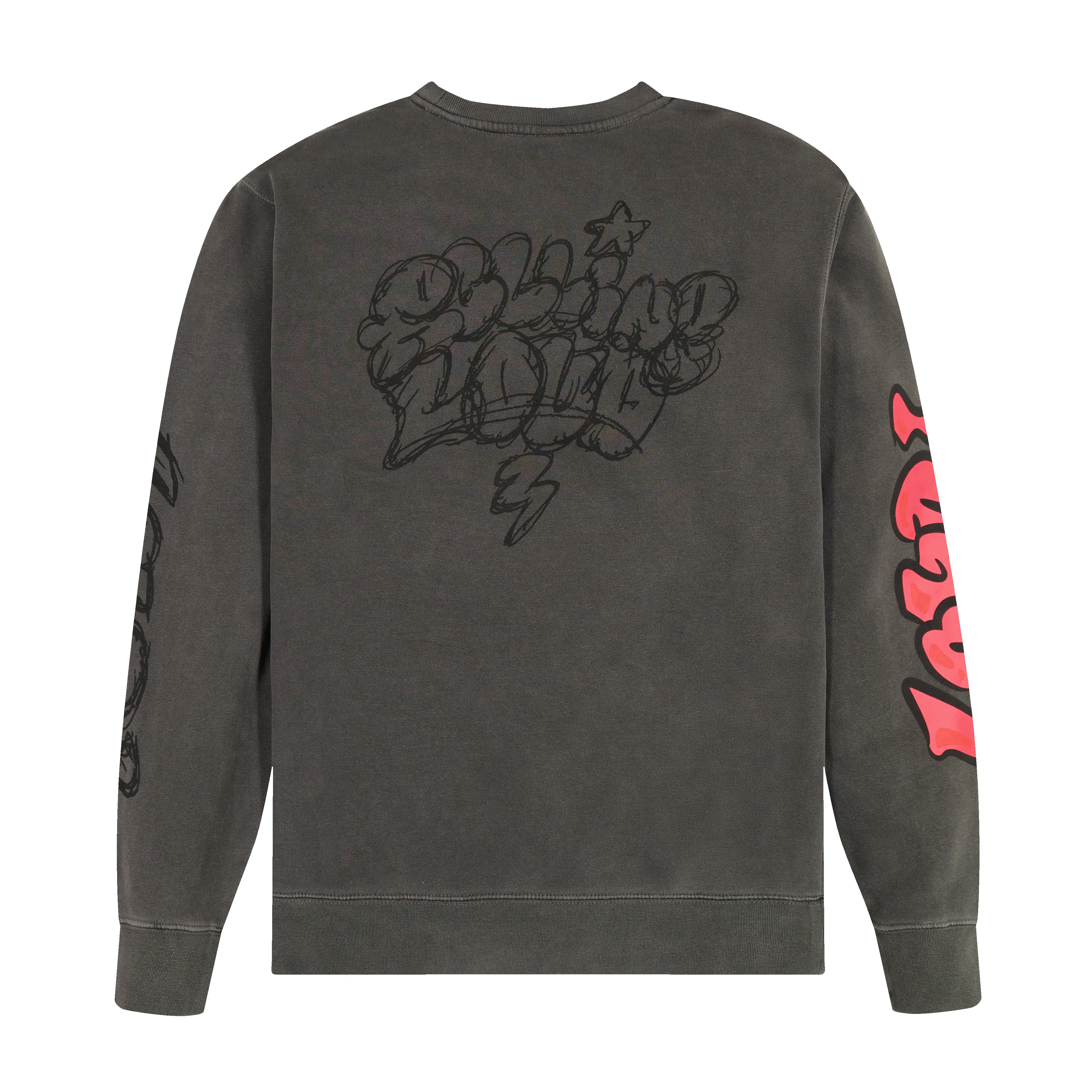 RL Sketchy Logo PINK Vintage Black Crewneck sold by Rolling Loud Merch product image thumbnail 2