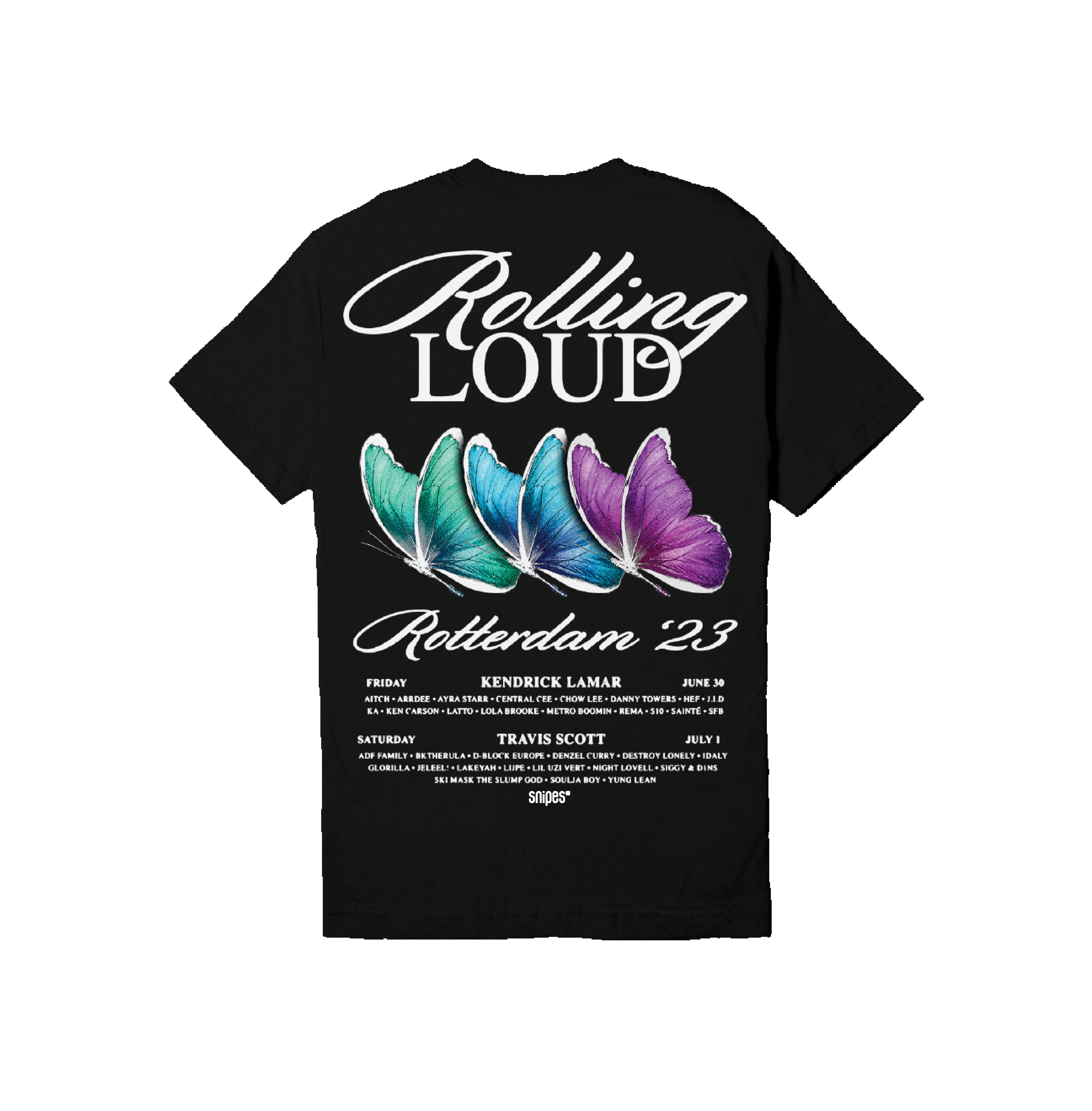 RL Rotterdam 23 On Repeat Black Lineup Tee sold by Rolling Loud Merch product image thumbnail 2
