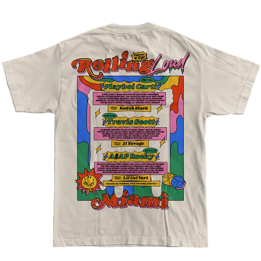 RL Exclusive Miami 23 Line Up Tee Bone sold by Rolling Loud Merch product image thumbnail 2