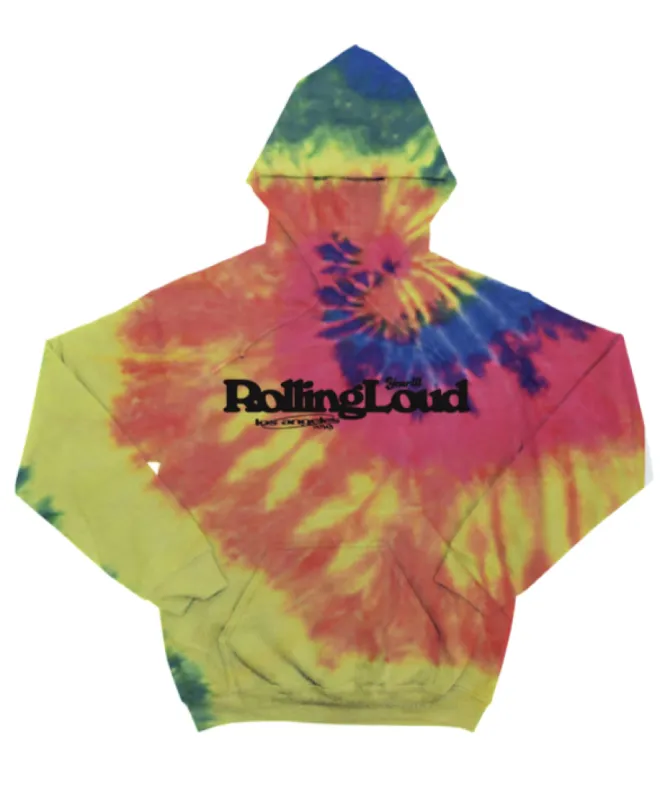 LA19 Rolling Times Tie Dye Hoodie sold by Rolling Loud Merch