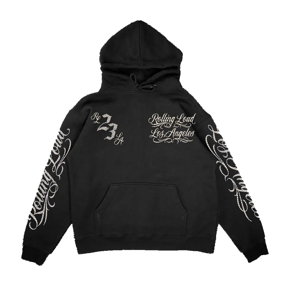RhineStone Hooded Sweatshirt Cali 23 sold by Rolling Loud Merch