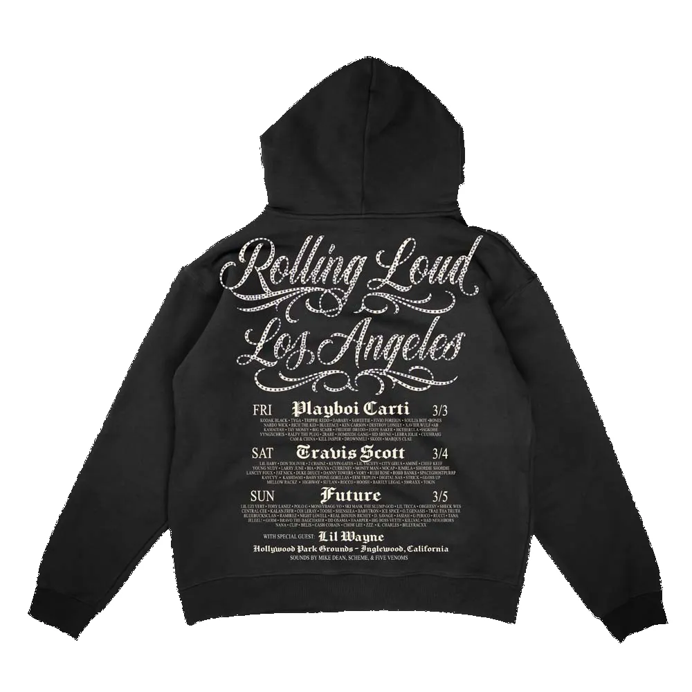 RhineStone Hooded Sweatshirt Cali 23 sold by Rolling Loud Merch product image thumbnail 2