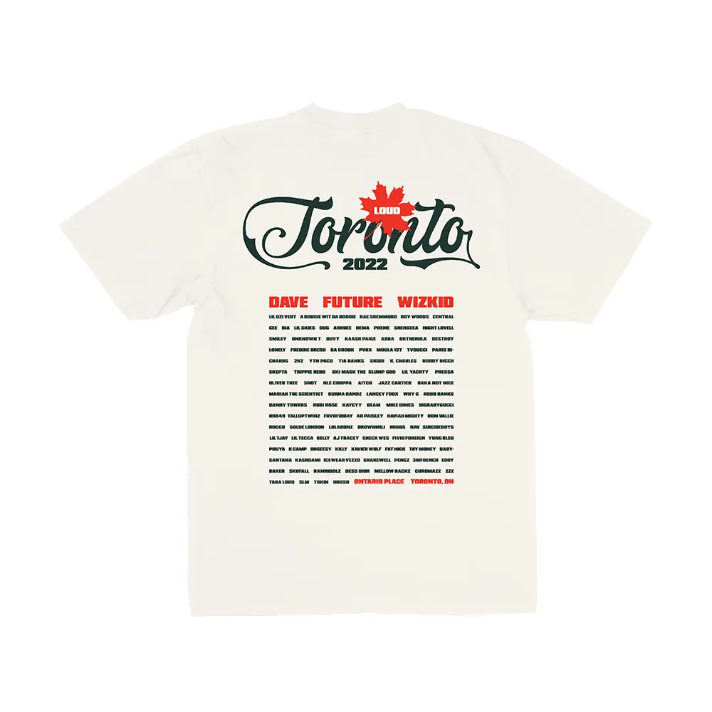 Exclusive Toronto 2022 Line Up T Shirt sold by Rolling Loud Merch product image thumbnail 2