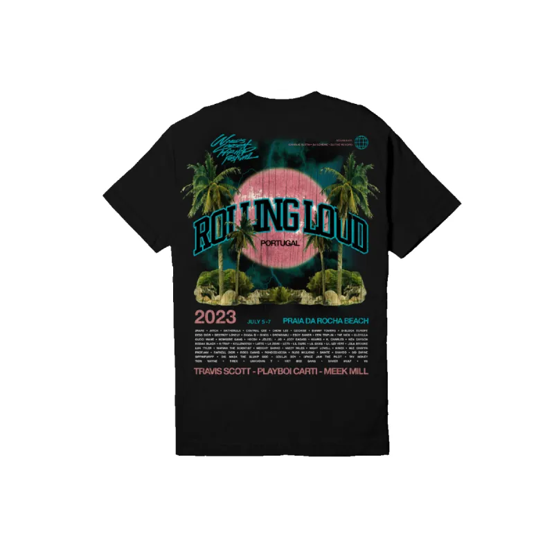 RL Portugal 23 Tropic Thunder Black Lineup Tee sold by Rolling Loud Merch