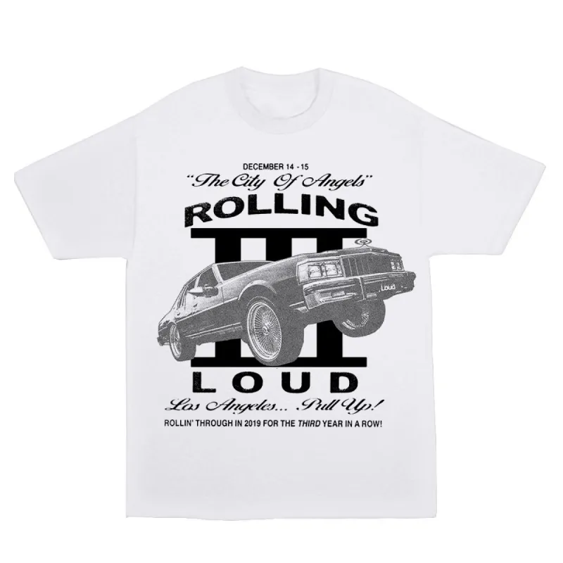 LA19 Lowrider White Tee sold by Rolling Loud Merch
