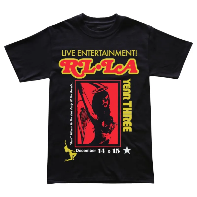 LA19 Live Ent SS Black Tee sold by Rolling Loud Merch