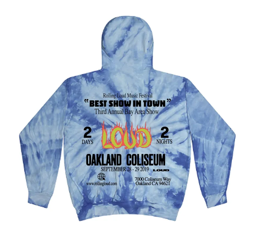 Loud Tie Dye Hoodie sold by Rolling Loud Merch