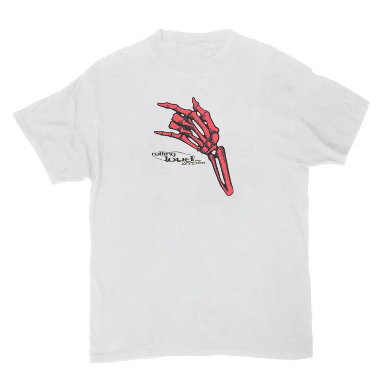 Retro Skull White SS Tee sold by Rolling Loud Merch