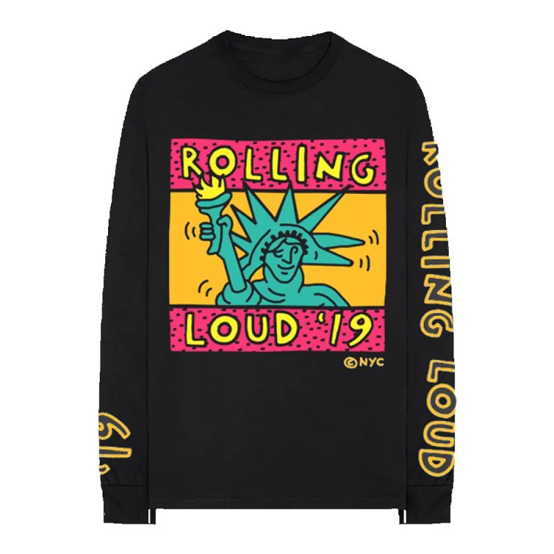 NY19 Free Bird Line Up LS Tee sold by Rolling Loud Merch