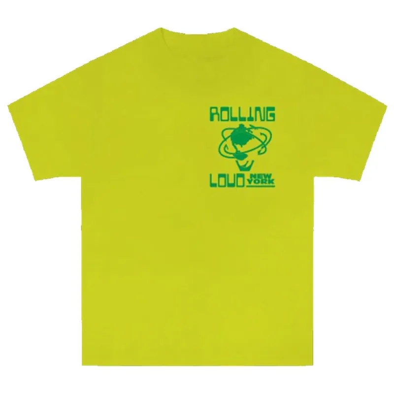 NY19 Yellow Worlds Fair SS Tee sold by Rolling Loud Merch