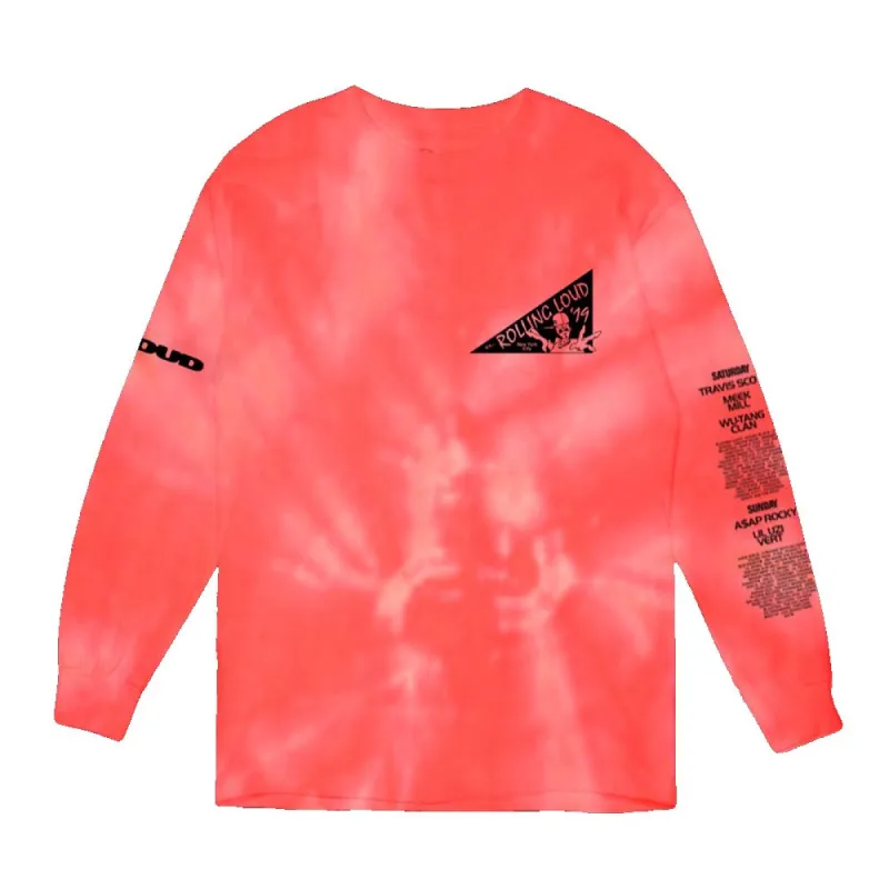 NY19 CD Tie Dye LS Tee sold by Rolling Loud Merch