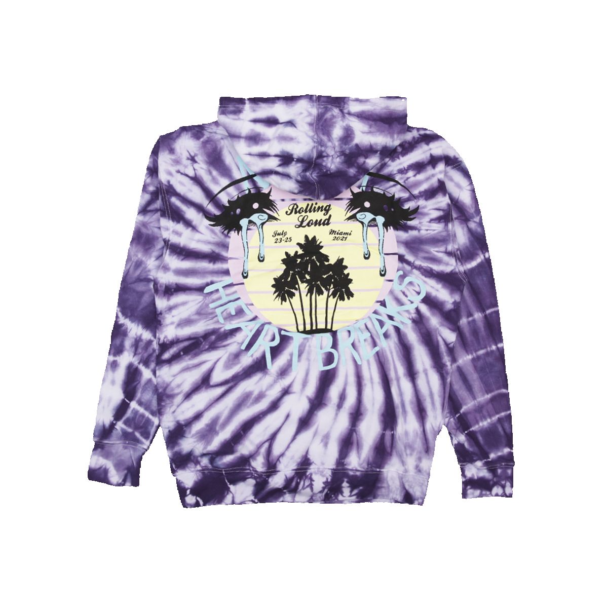 Dream Makers Miami 21 Headliners Tie Dye Hoodie sold by Rolling Loud Merch product image thumbnail 2