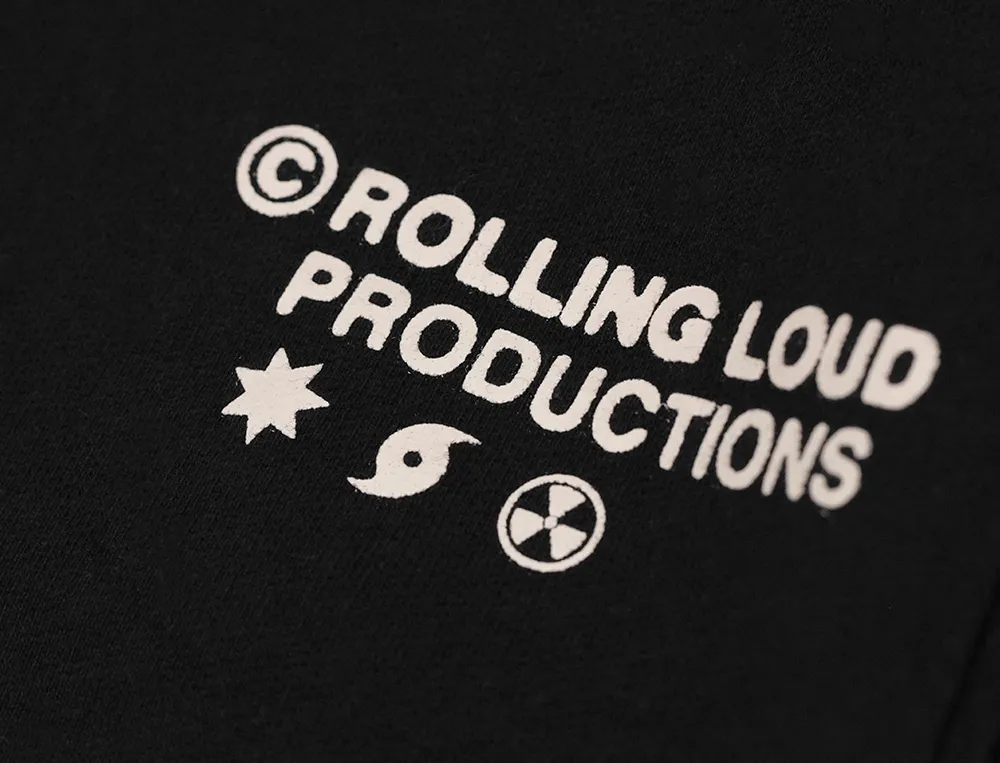 RL Productions Black French Terry Shorts sold by Rolling Loud Merch product image thumbnail 3