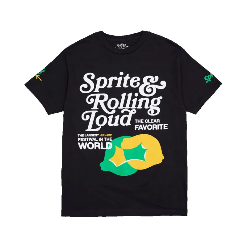 Sprite X RL Loud Fizz Black Tee sold by Rolling Loud Merch