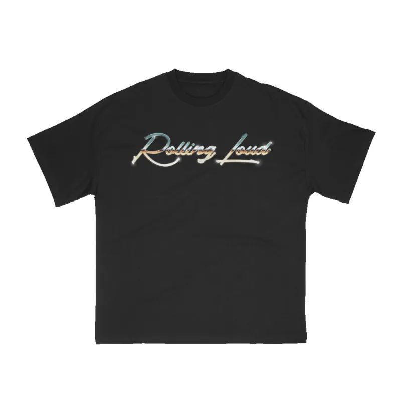RL 80's Chrome T Shirt Black Toronto 22' sold by Rolling Loud Merch