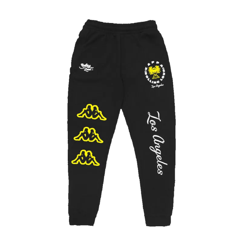 RL X Kappa Sweatpants LA 21 Black sold by Rolling Loud Merch