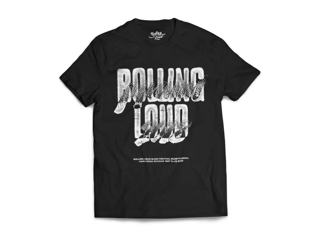 Rolling Loud Big Logo Lineup Black Tee sold by Rolling Loud Merch