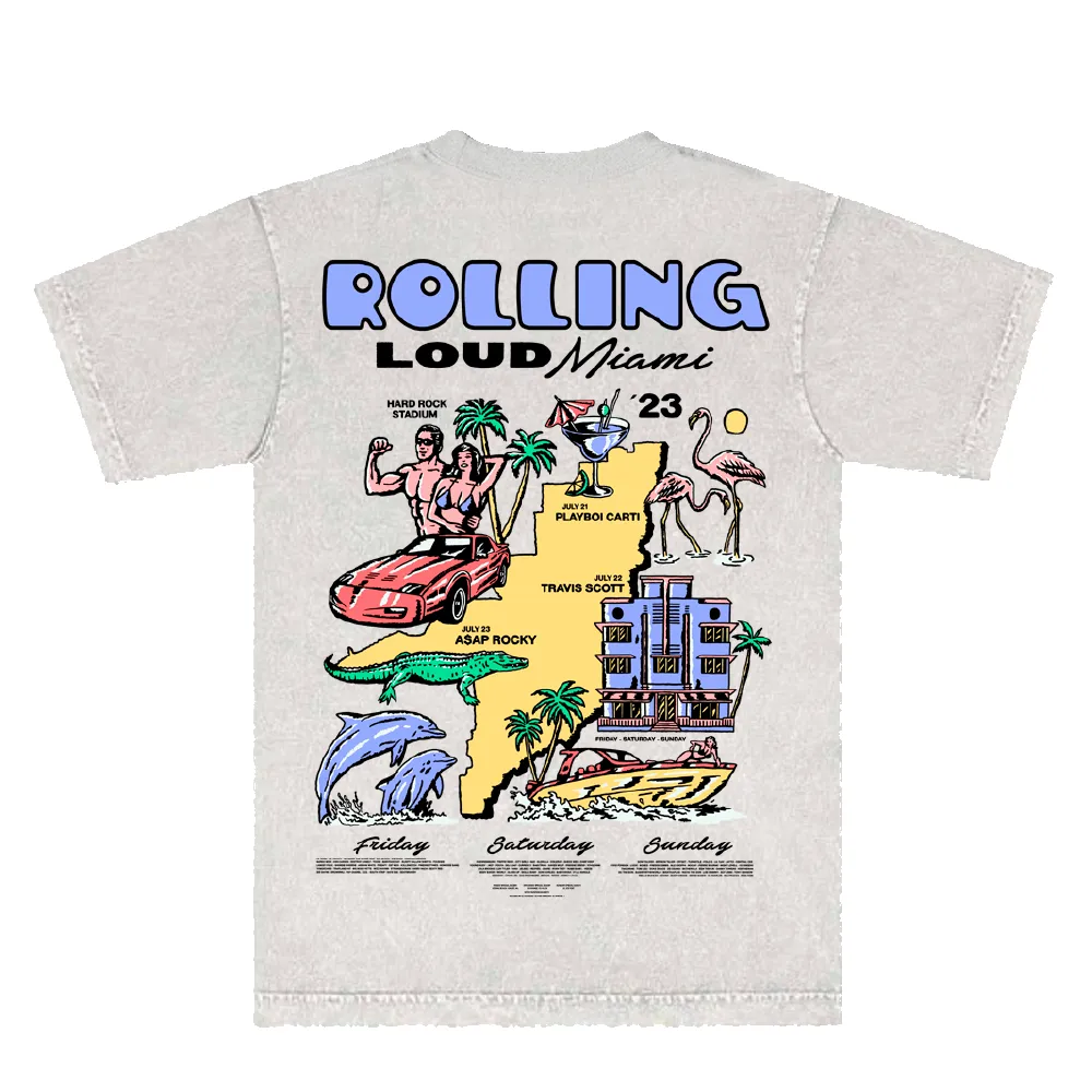 RL Miami 23 Magic City Limestone Tee sold by Rolling Loud Merch