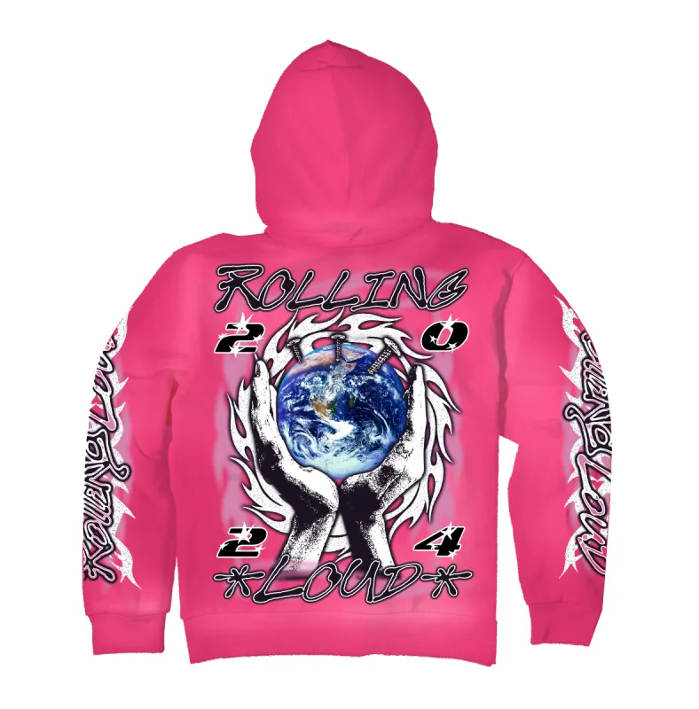 RL 24 Worldwide Faded Rose PO Hoodie sold by Rolling Loud Merch