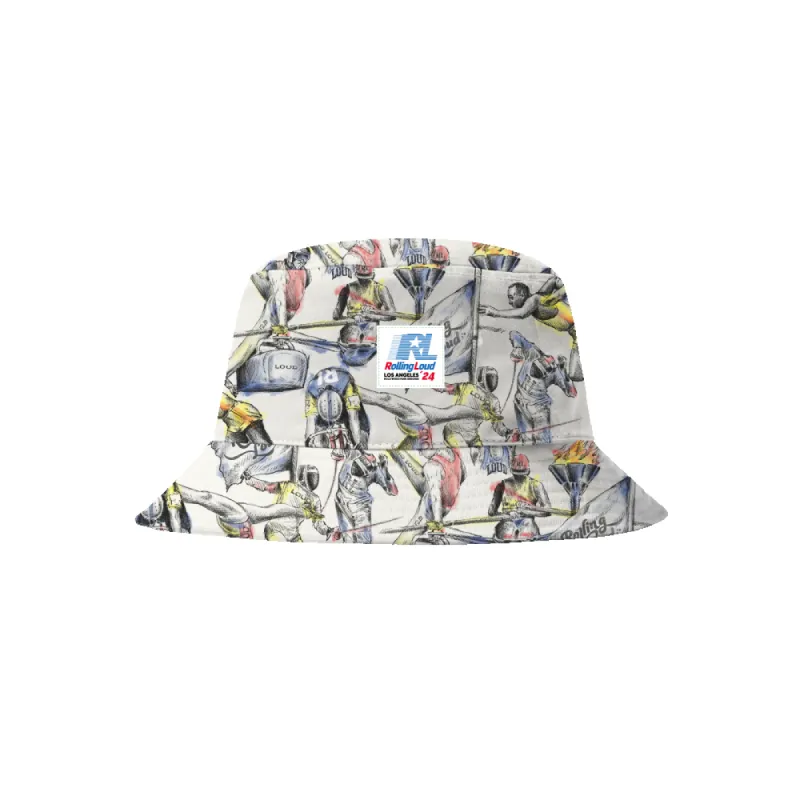 RL LA 24 Loud Champs AOP Bucket Hat made by Rolling Loud Merch