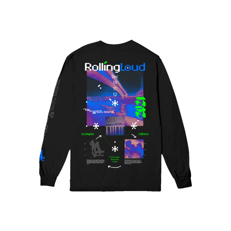 Infrared LA 2021 Black LS Tee sold by Rolling Loud Merch