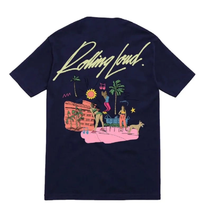 Summer Vacation SS Tee Navy sold by Rolling Loud Merch