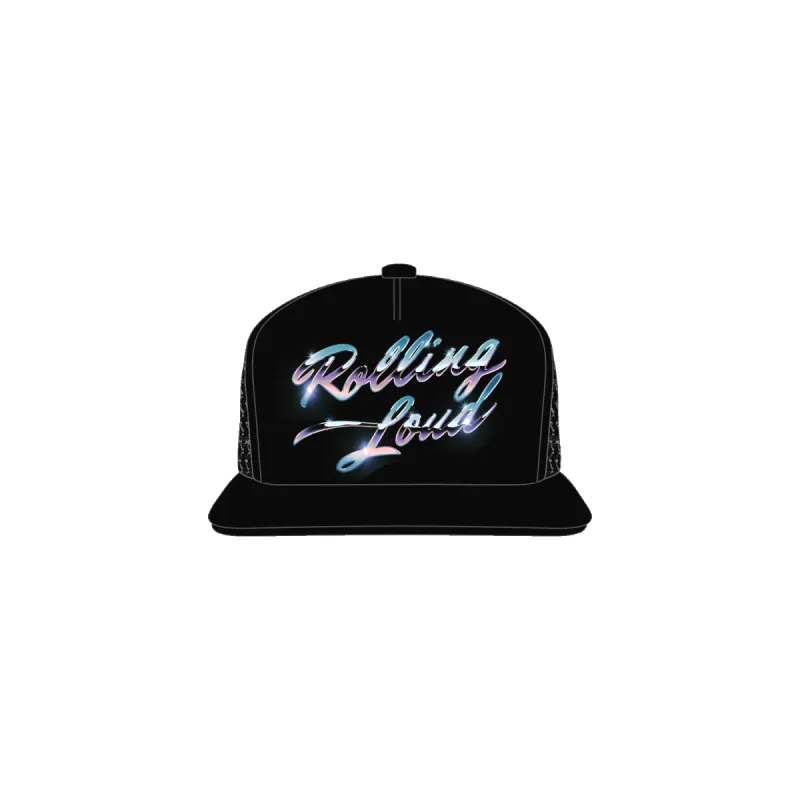 RL Chrome Leaf Trucker Hat Black Toronto 22' sold by Rolling Loud Merch