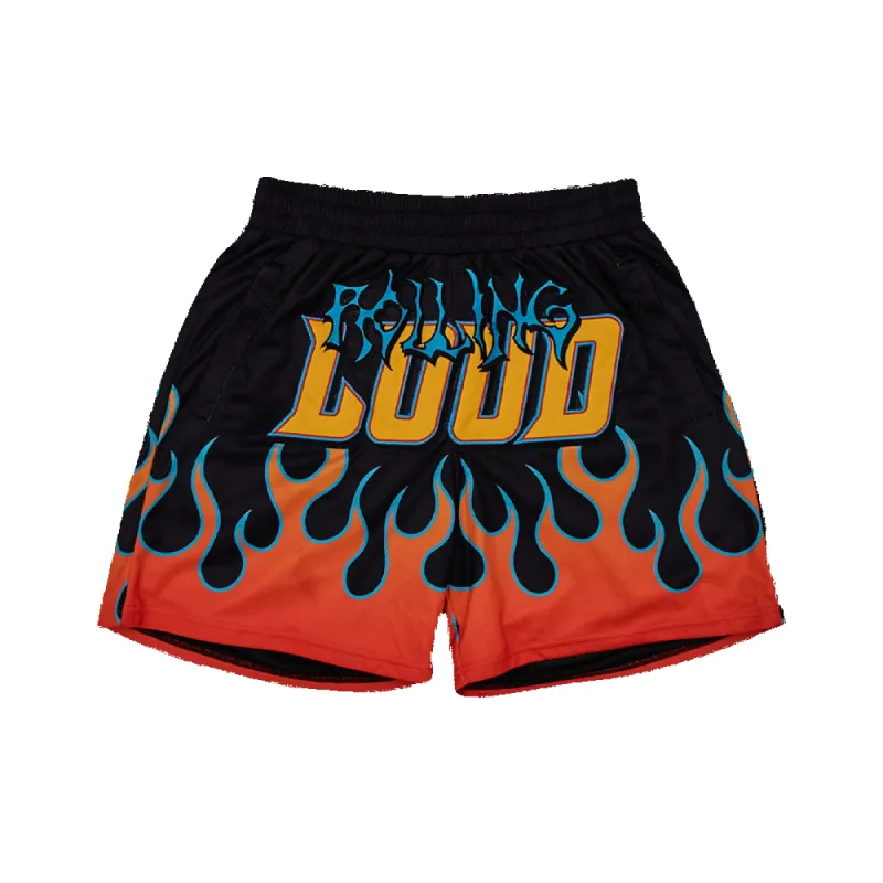 RL Flame Shorts Black made by Rolling Loud Merch