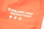 RL Productions Iridescent Orange Nylon Shorts sold by Rolling Loud Merch