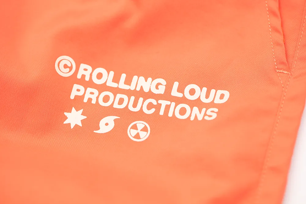 RL Productions Iridescent Orange Nylon Shorts sold by Rolling Loud Merch product image thumbnail 2