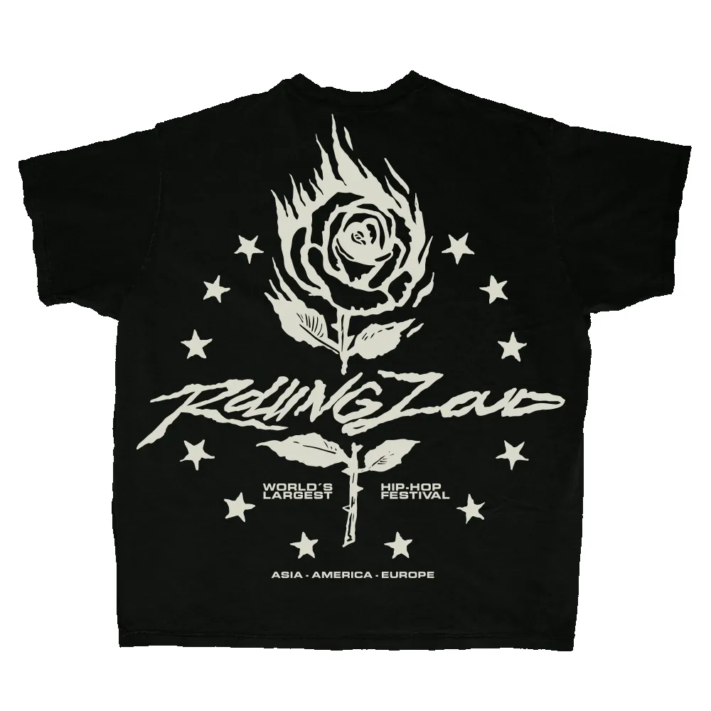 RL 24 Black Rose Tee sold by Rolling Loud Merch product image thumbnail 2