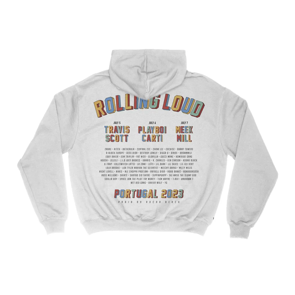 White Portugal 23 Exclusive Line Up Hoodie sold by Rolling Loud Merch product image thumbnail 2