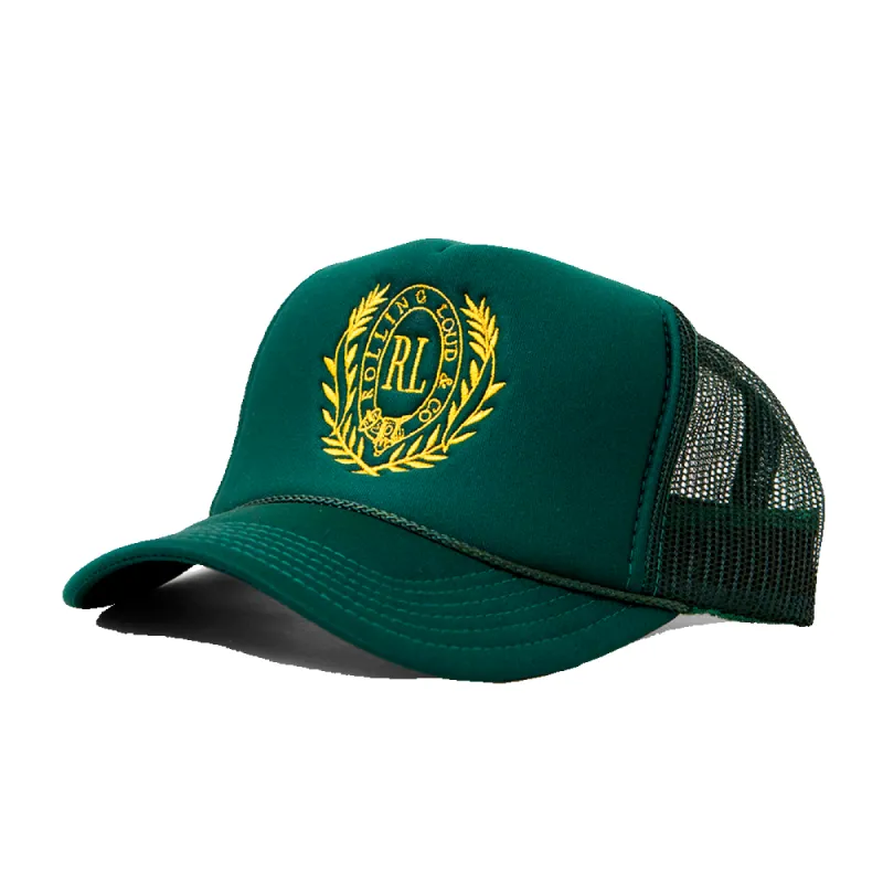 RL Alumni Trucker Hat Green Miami 22' sold by Rolling Loud Merch