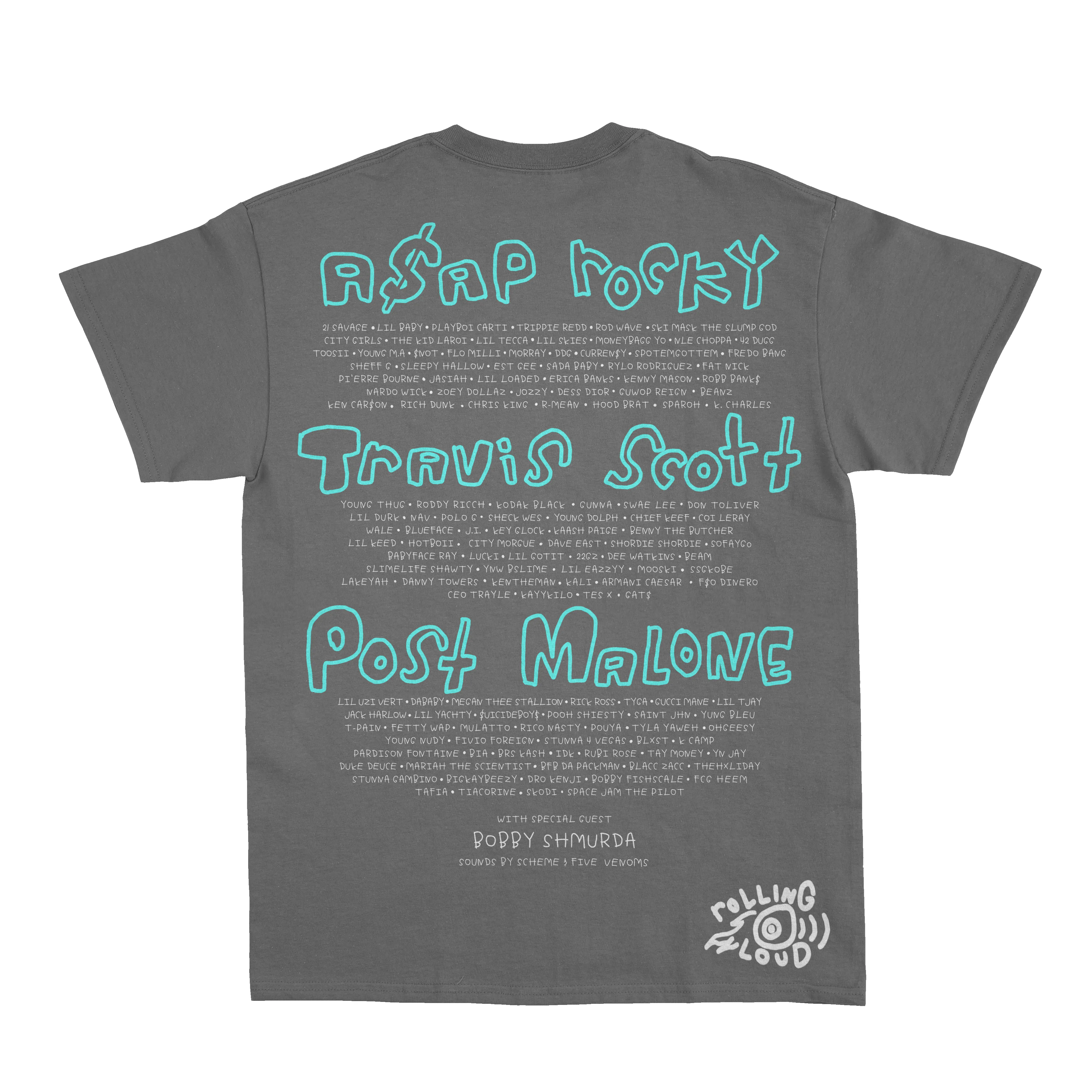 Miami 2021 Exclusive Line Up Tee - Vintage Black sold by Rolling Loud Merch product image thumbnail 2