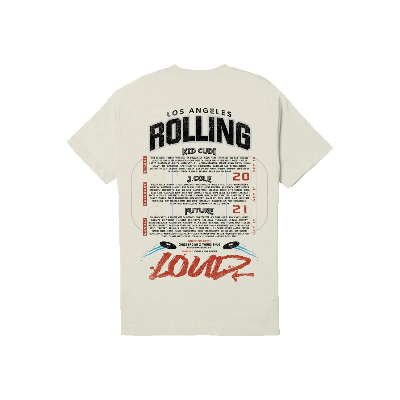 Faceoff T Shirt White LA 2021 sold by Rolling Loud Merch product image thumbnail 2