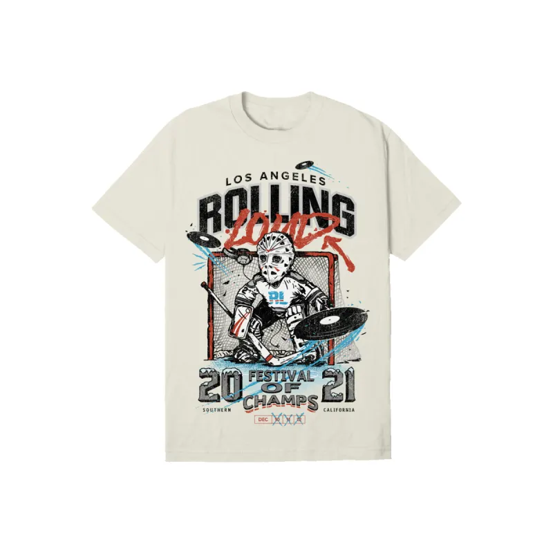 Faceoff T Shirt White LA 2021 sold by Rolling Loud Merch