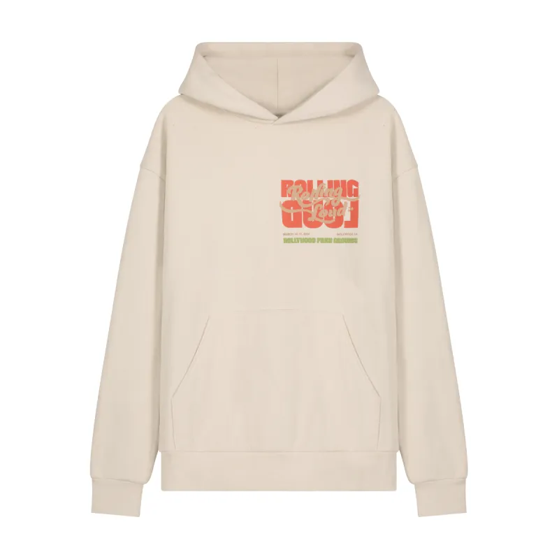 RL LA 24 Fisheye Lineup Ivory Hoodie sold by Rolling Loud Merch