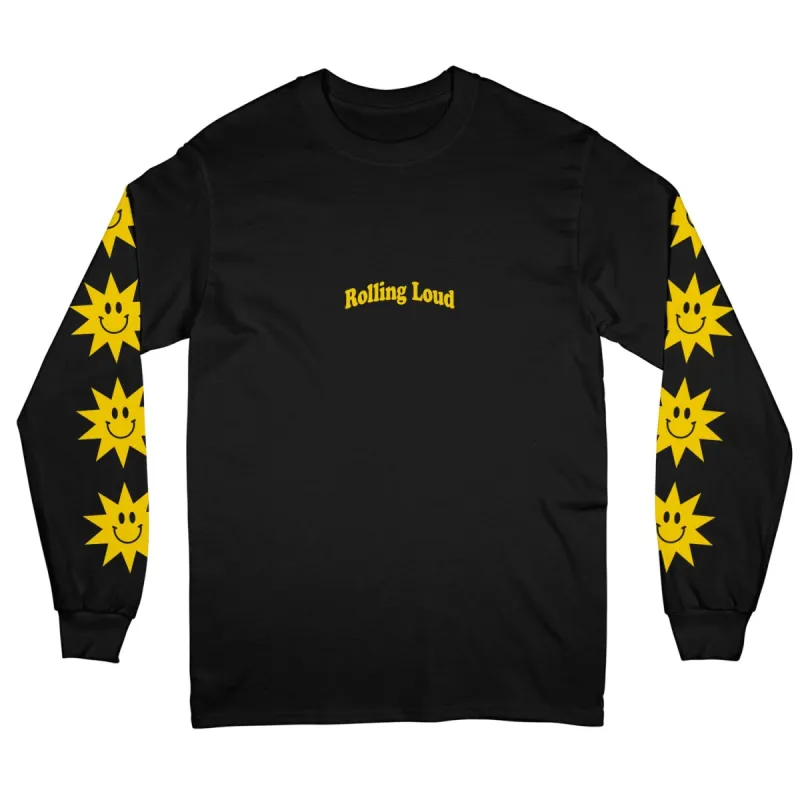 Summer Sun Black Long Sleeve Tee sold by Rolling Loud Merch