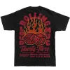 RL Munich 23 Flaming Dice Black Lineup Tee sold by Rolling Loud Merch