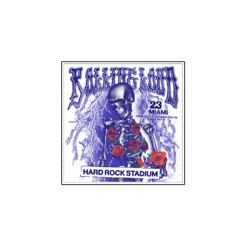 RL Miami 23 Secret Kingdom White Bandana sold by Rolling Loud Merch