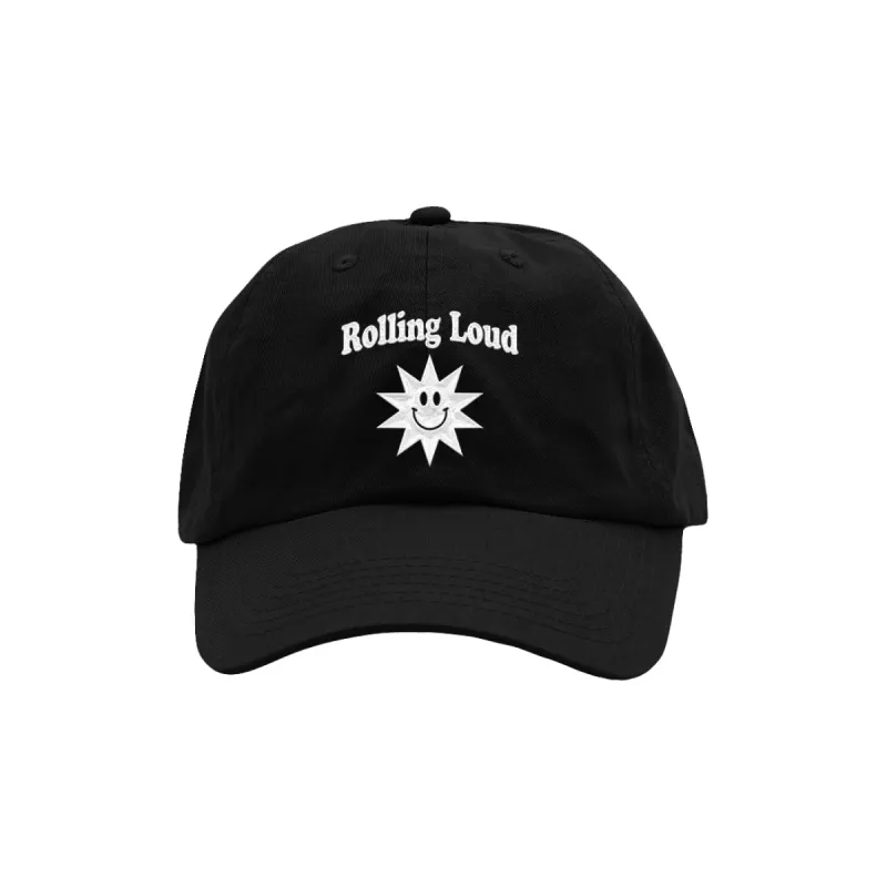Summer Sun Dad Hat Black/White sold by Rolling Loud Merch