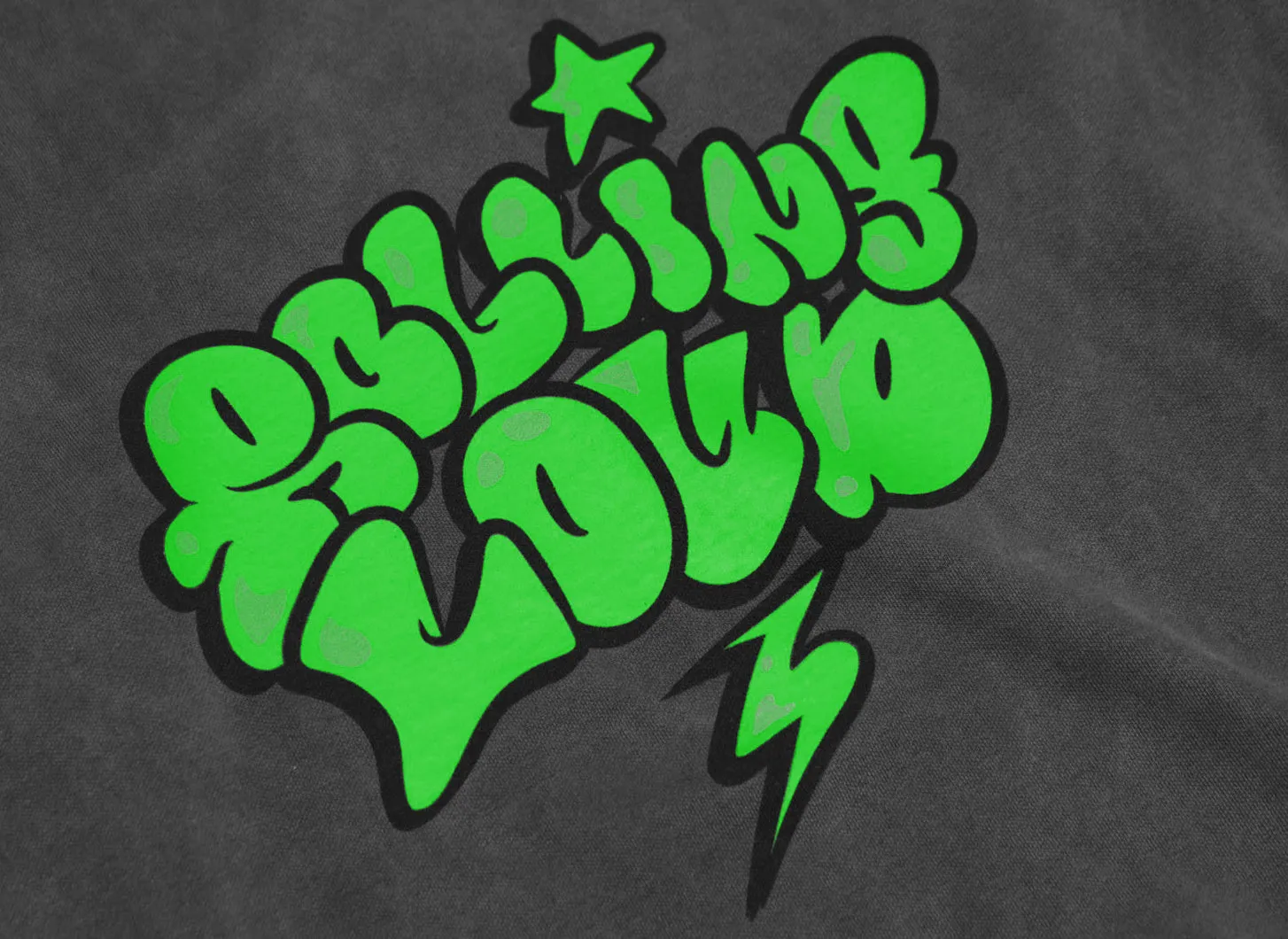 Sketch Vintage Black Crewneck Neon Green sold by Rolling Loud Merch product image thumbnail 3