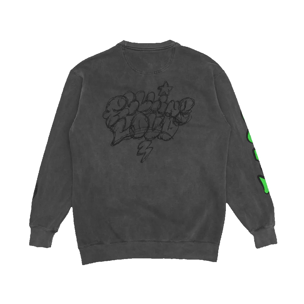 Sketch Vintage Black Crewneck Neon Green sold by Rolling Loud Merch product image thumbnail 2