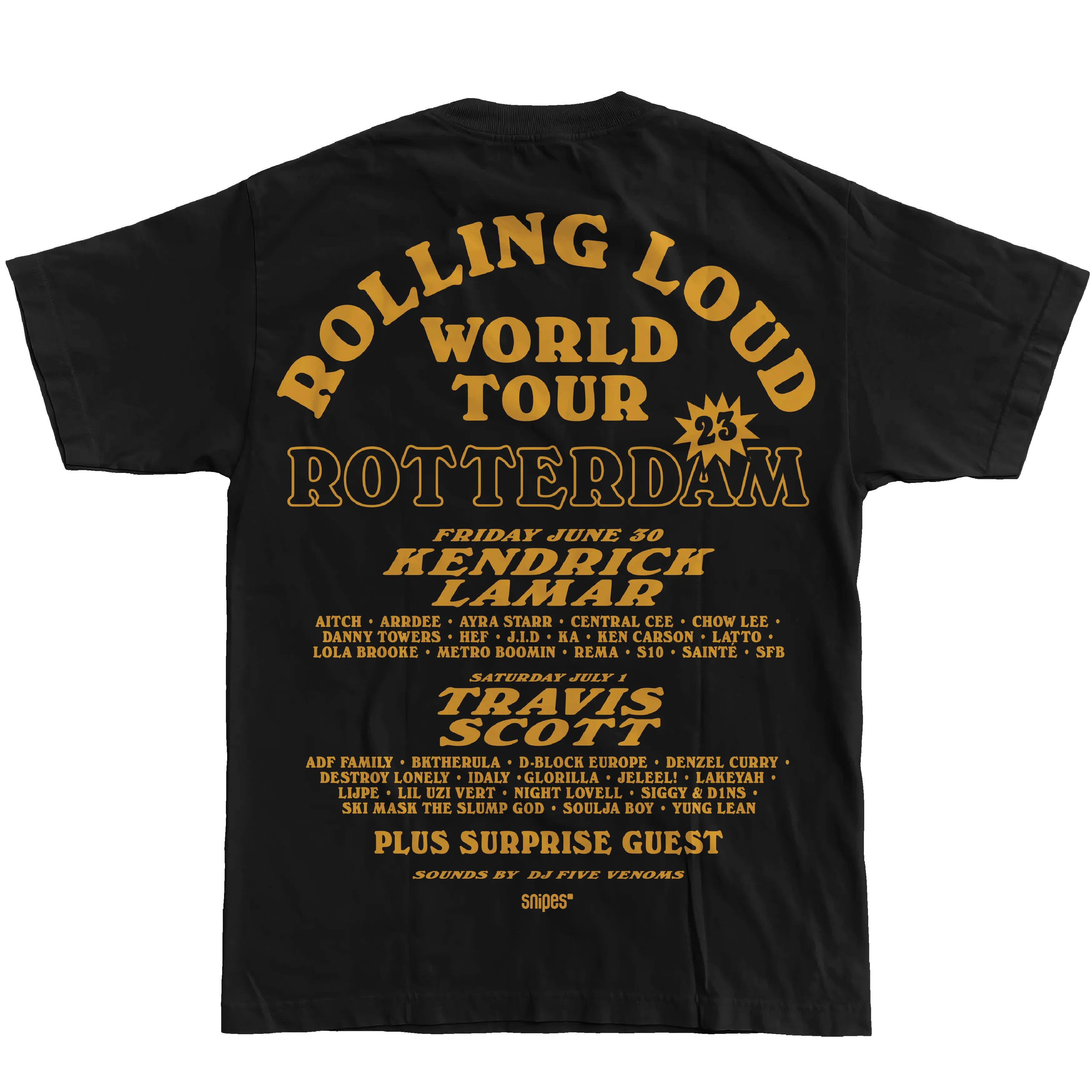 RL Rotterdam 23 Majestic Black Tee sold by Rolling Loud Merch product image thumbnail 2