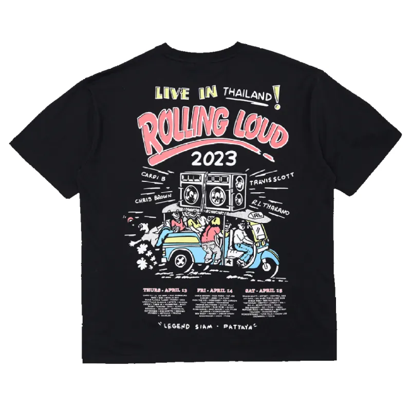 RL Thailand Tuk Tuk Lineup Black Tee sold by Rolling Loud Merch