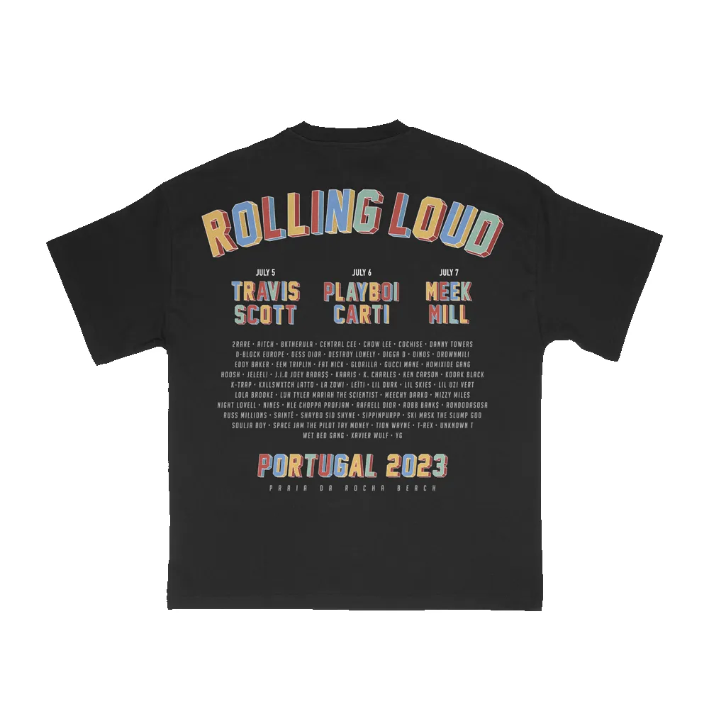 Black Portugal 23 Exclusive Line Up Tee sold by Rolling Loud Merch product image thumbnail 2