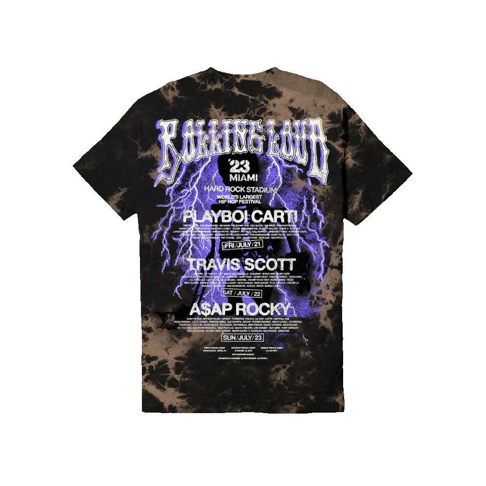 RL Miami 23 Secret Kingdom Bleach Dye Lineup Tee sold by Rolling Loud Merch product image thumbnail 2