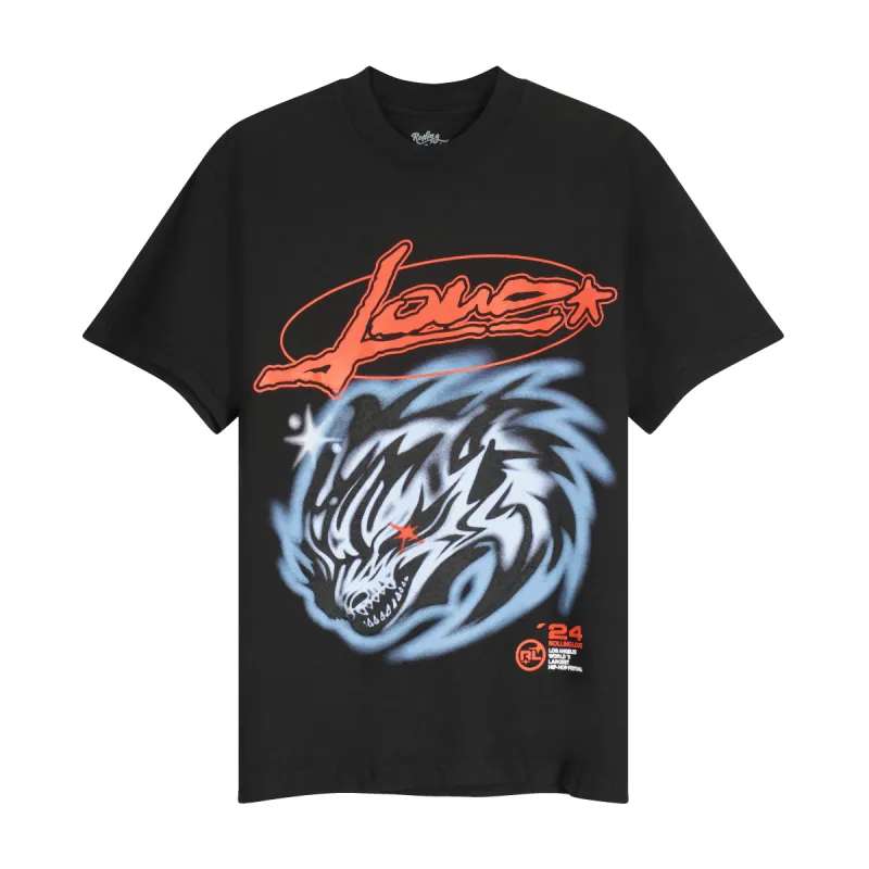 RL LA 24 Gargoyle Black Lineup Tee ( Web Exclusive ) sold by Rolling Loud Merch