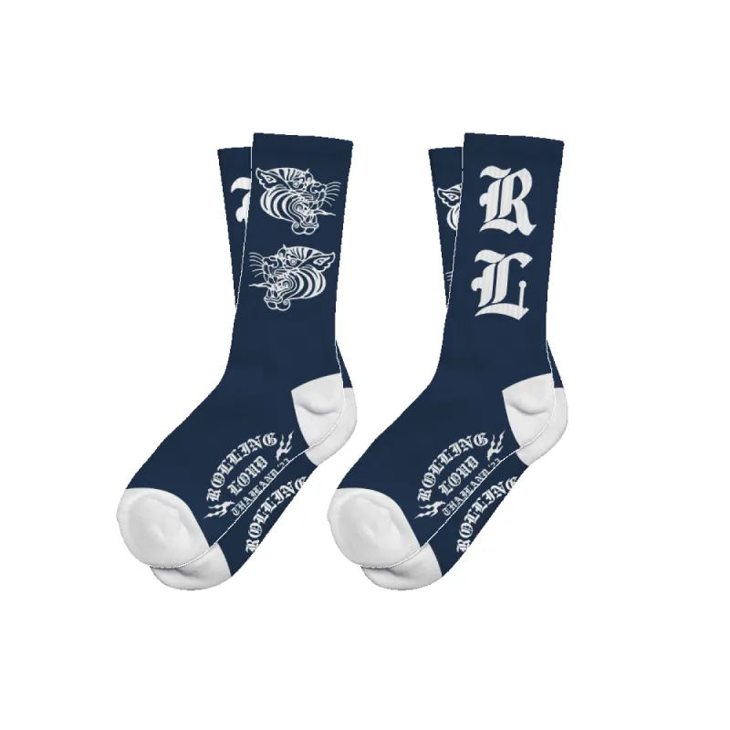 RL Thailand Fighter Navy Socks sold by Rolling Loud Merch